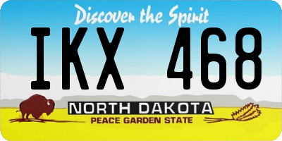 ND license plate IKX468