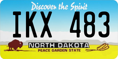 ND license plate IKX483