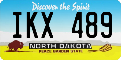 ND license plate IKX489