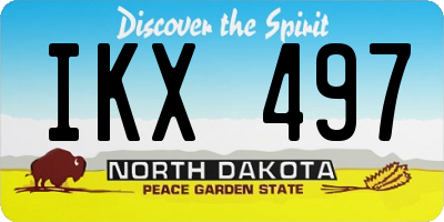 ND license plate IKX497