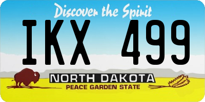 ND license plate IKX499