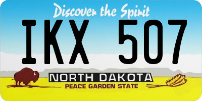 ND license plate IKX507
