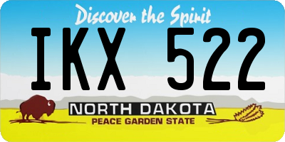 ND license plate IKX522