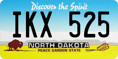 ND license plate IKX525