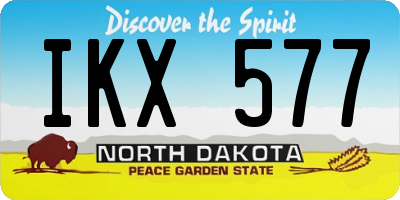 ND license plate IKX577