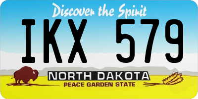 ND license plate IKX579
