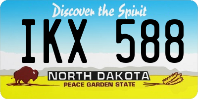 ND license plate IKX588