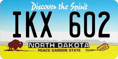 ND license plate IKX602