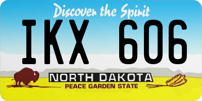 ND license plate IKX606