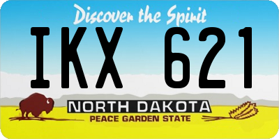ND license plate IKX621