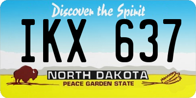 ND license plate IKX637