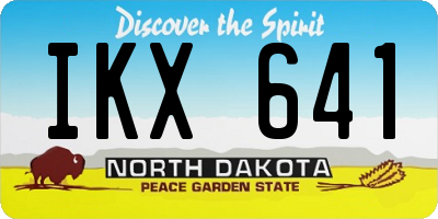 ND license plate IKX641