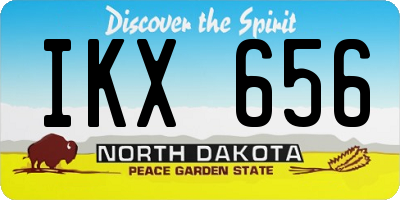 ND license plate IKX656