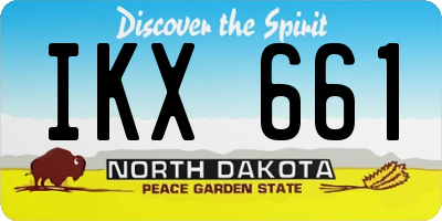 ND license plate IKX661