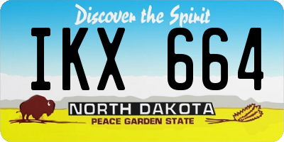ND license plate IKX664