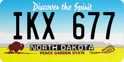 ND license plate IKX677