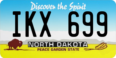 ND license plate IKX699