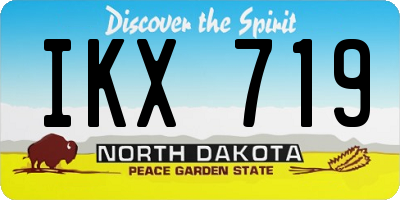 ND license plate IKX719