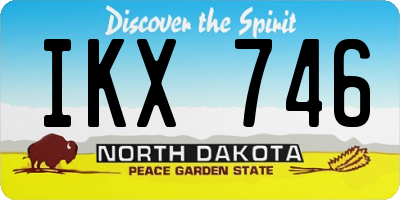 ND license plate IKX746
