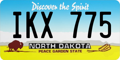 ND license plate IKX775