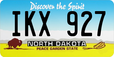 ND license plate IKX927