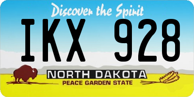 ND license plate IKX928