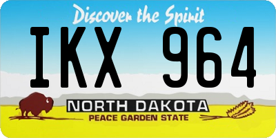 ND license plate IKX964