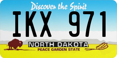 ND license plate IKX971