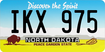 ND license plate IKX975