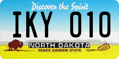 ND license plate IKY010