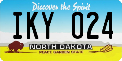 ND license plate IKY024