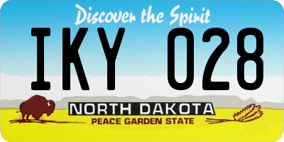ND license plate IKY028