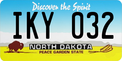 ND license plate IKY032