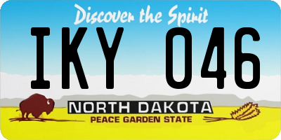 ND license plate IKY046