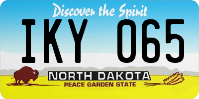 ND license plate IKY065