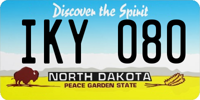ND license plate IKY080