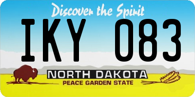 ND license plate IKY083