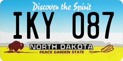 ND license plate IKY087