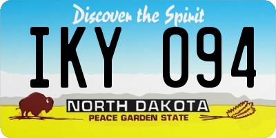 ND license plate IKY094
