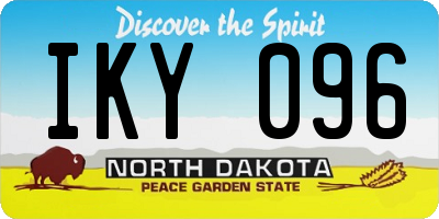 ND license plate IKY096