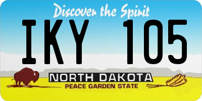 ND license plate IKY105