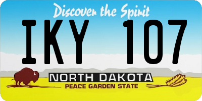 ND license plate IKY107