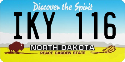 ND license plate IKY116