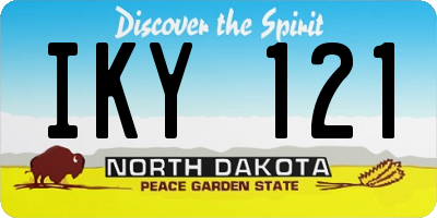 ND license plate IKY121