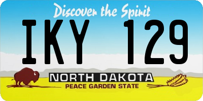 ND license plate IKY129