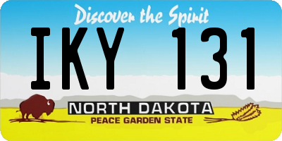 ND license plate IKY131