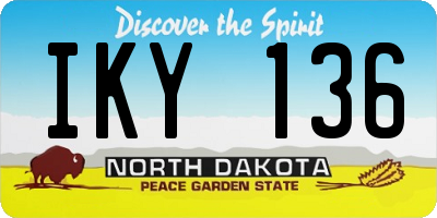 ND license plate IKY136