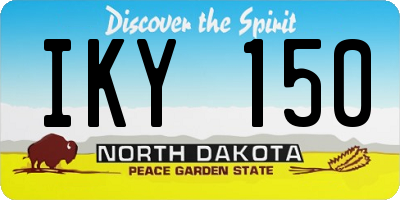ND license plate IKY150