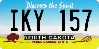 ND license plate IKY157