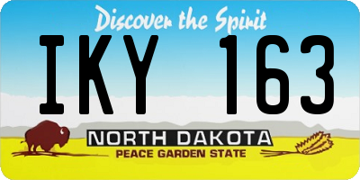 ND license plate IKY163